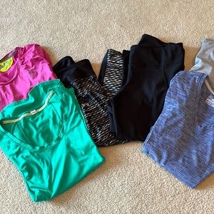 Lot of 6- Under Armour workout clothes